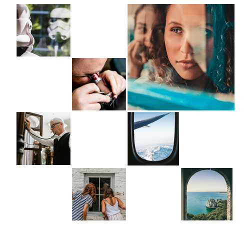 Collage of pictures showing seven perspectives